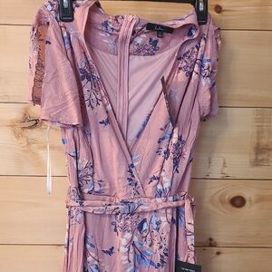 Lulu's Blush Floral Maxi Dress